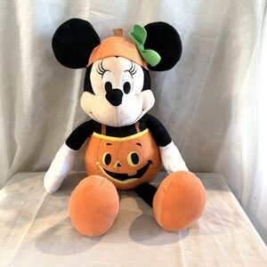Disney Minnie Mouse Halloween Pumpkin Plush 20" Disney Store‎